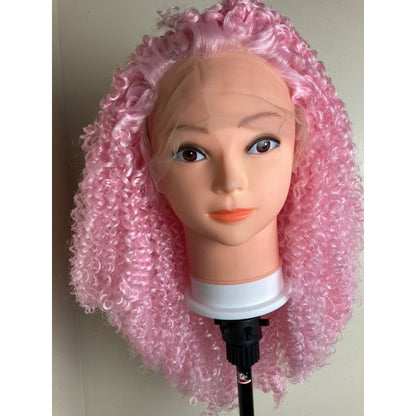 Short Pink Wig,Afro Kinky Curly Wig,Lace Front Wig,Short Bob Wig,Shoulder Length Wig,Wigs,Lace Front Pink Wig,Pastel Pink Wigs,Pink Lace Wig