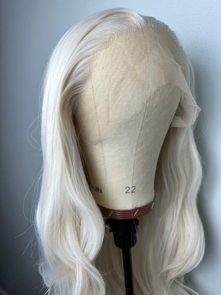 White blonde outlet cosplay wig