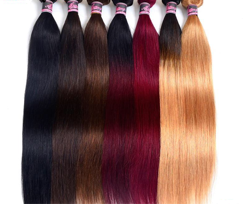 ombre straight bundle hair 