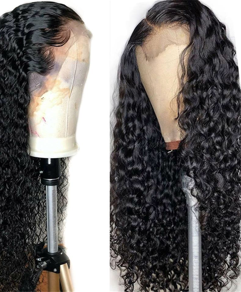 Kinky Water Wave Lace Front Human Hair Wigs