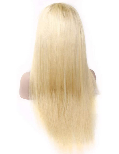 Long Straight 613 Blonde-Peruvian Human Hair Lace Front Hair Wigs