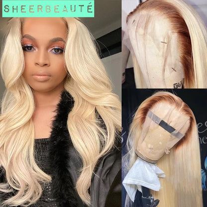 40 Inch 613 Blonde Human Hair Hd Lace Frontal Wig