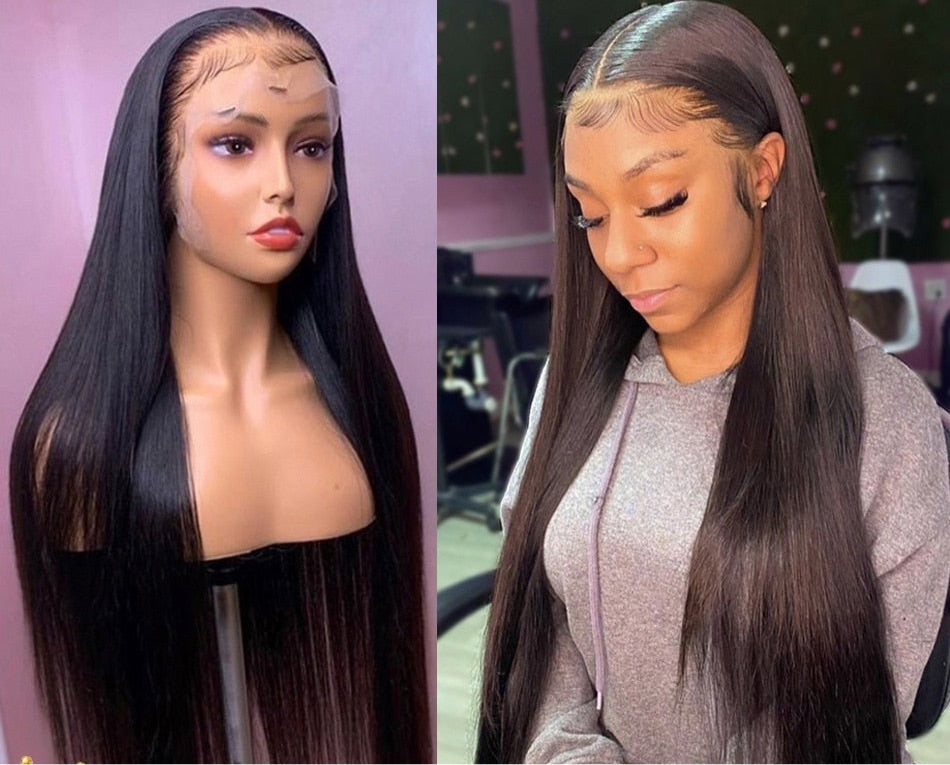 13x6 Bone Straight HD Transparent Lace Front Human Hair Wigs