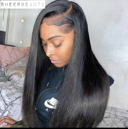 30'' Transparent HD Lace Frontal Human Hair Wig