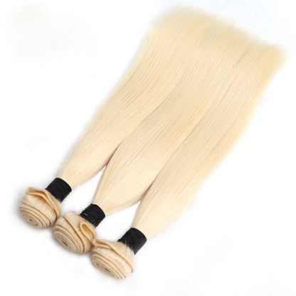 613 Blonde 1/3/4 Brazilian Hair Bundle Straight Weave Remy Human Hair