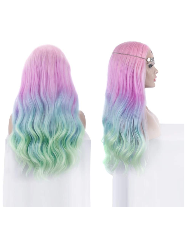 Rainbow Long Mermaid Colorful Lace Front Wig