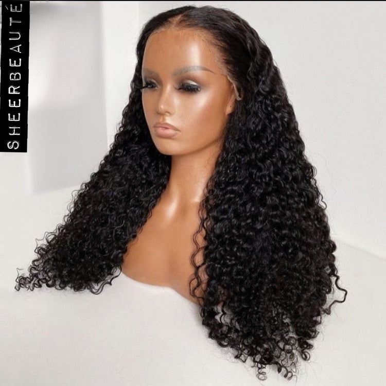 Honey Blonde 13x4 Lace Front Wigs Curly Human Hair Wig