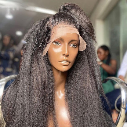 Brazilian Yaki Kinky Straight Human Hair Wig