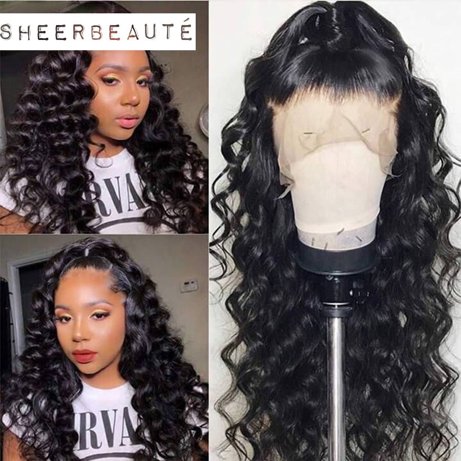 Loose Deep Wave Lace Front Wigs 13x6 Lace Front Human Hair Wigs Transparent Lace Wigs