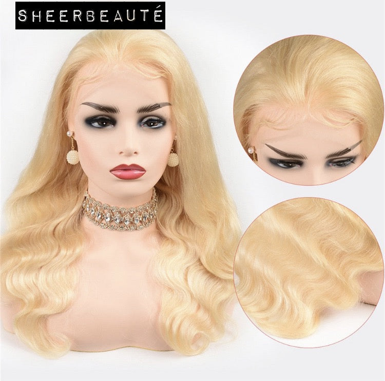 613 Blonde Human Hair Wigs | Brazilian 4x4 Lace Closure Wig
