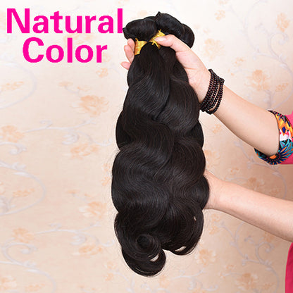 Brazilian Human Hair | Body Wave Weave Non-Remy Hair | Natural Black