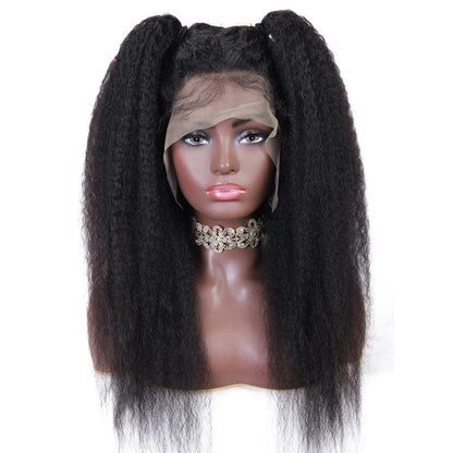 13x4 Brazilian Kinky Straight Human Hair Lace Frontal Wig|360 Wig