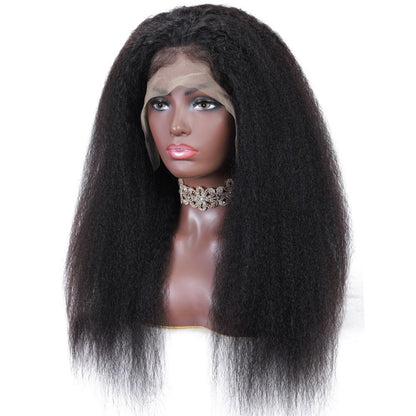 13x4 Brazilian Kinky Straight Human Hair Lace Frontal Wig|360 Wig
