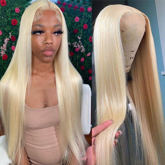 30Inch Long Bone Straight 613 Color Lace Frontal Human Hair Wig|Bob Hair Wig