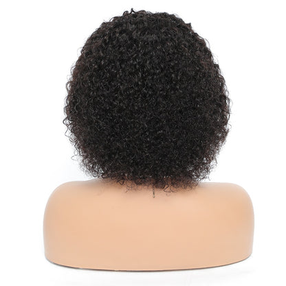 Short Curly Kinky Human Hair Headband Wigs