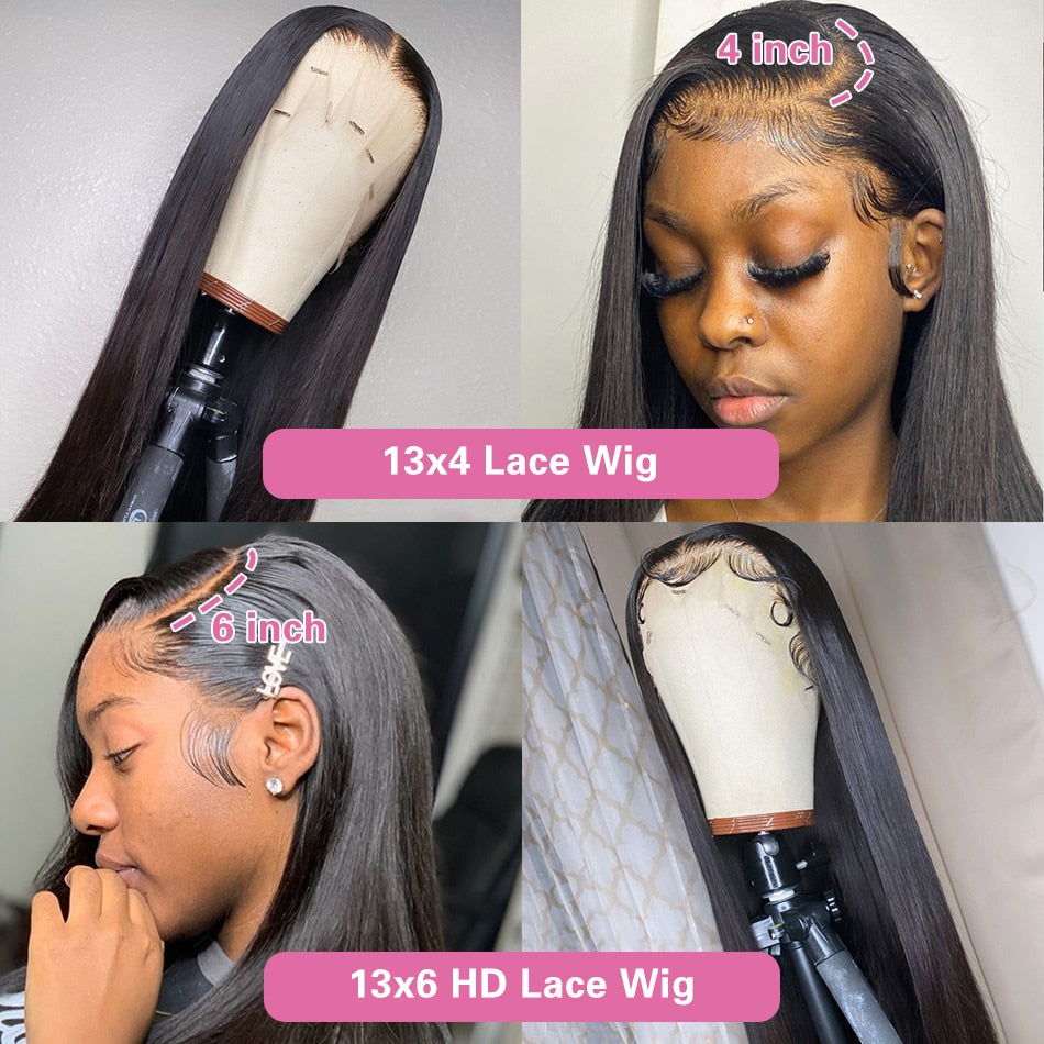 13x6 Hd Lace Frontal Human Hair Wig | 30inch Straight 5x5 Closure Wig
