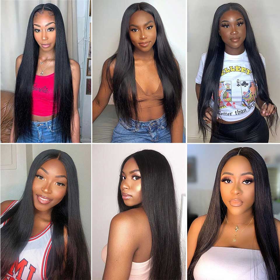 30 Inch Straight HD Transparent Lace Frontal Wigs