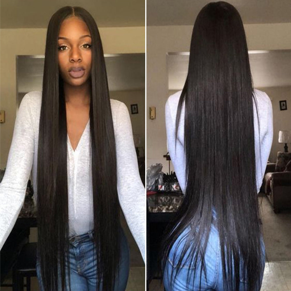 Long Straight 13x4 Lace Front Brazilian Human Hair Wigs 30-40 inch