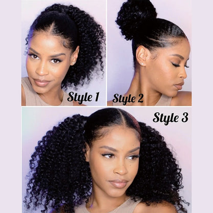 4B 4C Afro Kinky Curly Clip In Human Hair Extension Bundle