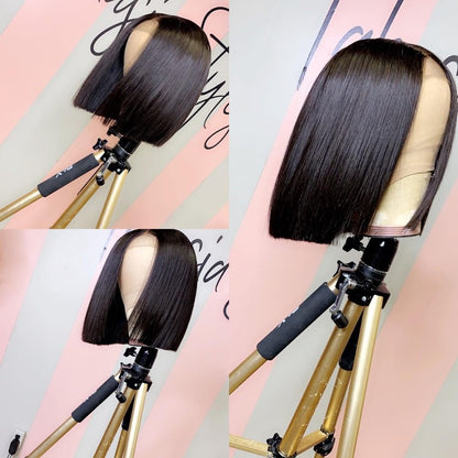 13x6 13x4 Short Straight Bob HD Lace Front Human Hair Wigs for Women DragQueen