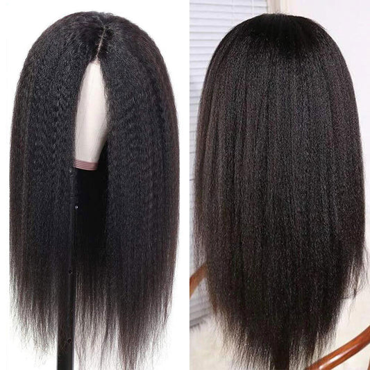 Straight Yaki Kinky 13x6 HD Lace Frontal Human Hair Wigs |30 32 Inch