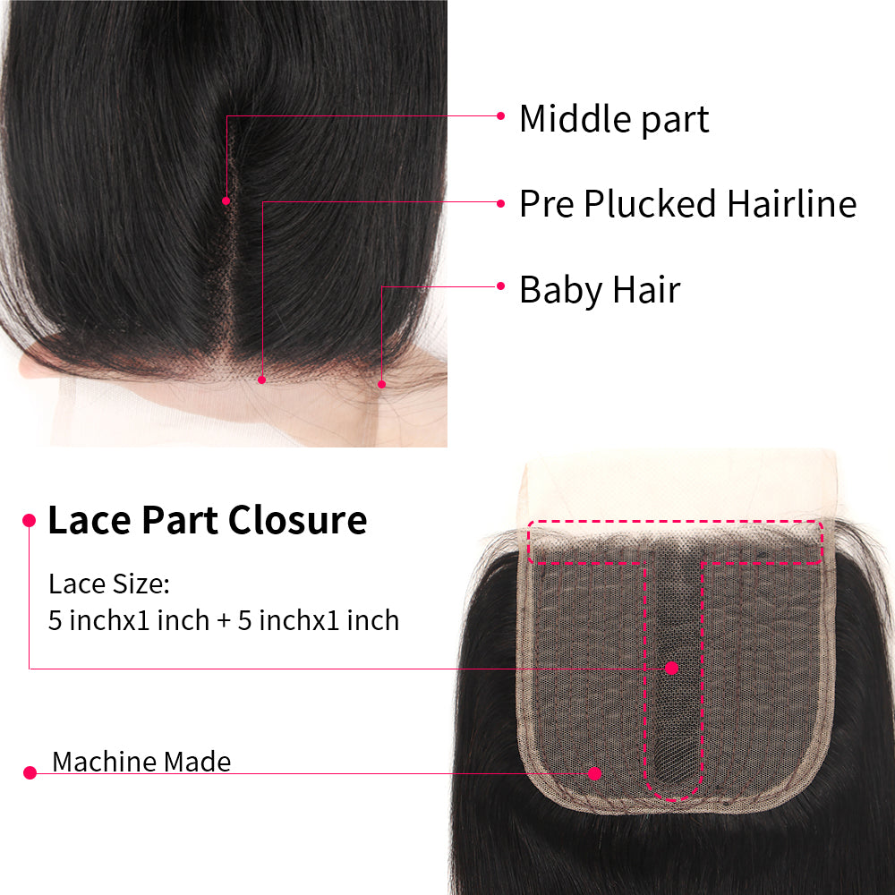 Body Wave Human Hair Bundles With Closure Lace Closure